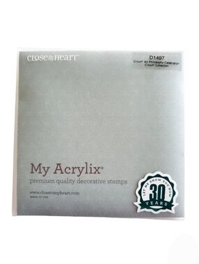 Close To My Heart My Acrylix D1497 Cricut Art Philosophy Celebration Stamp Set